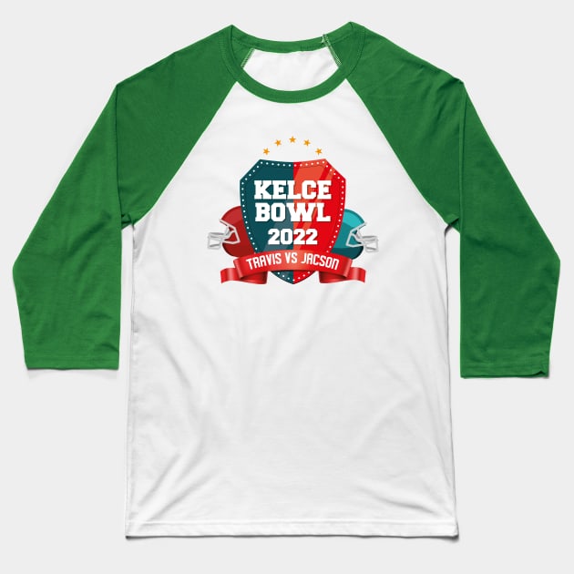 Kelce Bowl Baseball T-Shirt by HarlinDesign